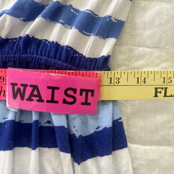 VINEYARD VINES Womens Dress Small Blue Striped Maxi Beach Cover Up Summer Preppy - Picture 9 of 11